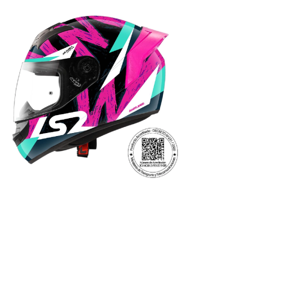 Casco Ls2 FF352 evo wolves negro rosa