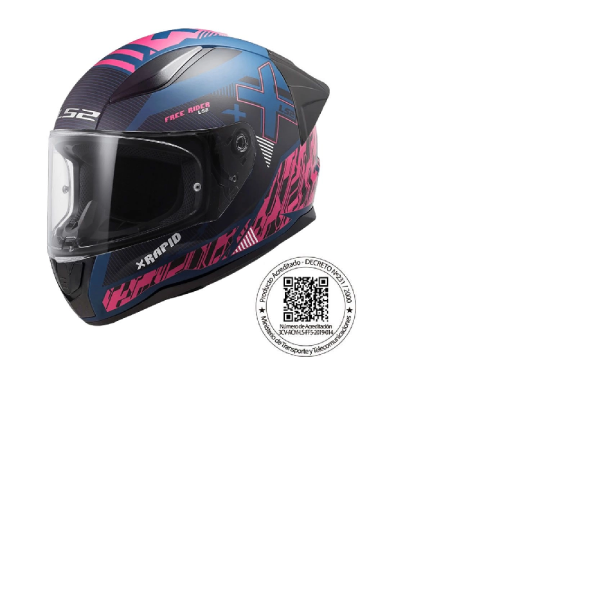 Casco Ls2 Rapid II azul morado matte