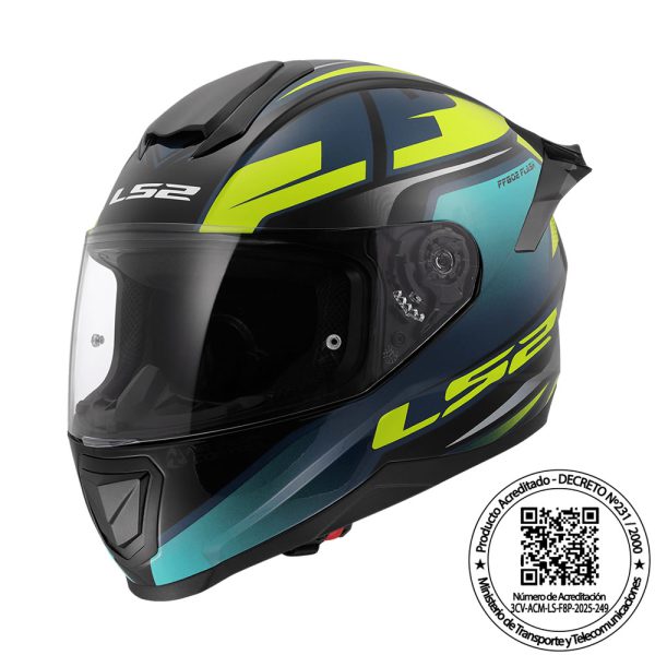 Casco Ls2 FF802 Azul/Amarillo/Matte