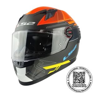 Casco Ls2 FF816 Cosmo Digital negro/naranja matte