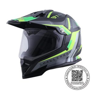 Casco Ghb multipropósito 817 negro/amarillo con visor