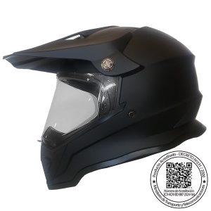 Casco multipropósito Ghb 817 negro matte con visor