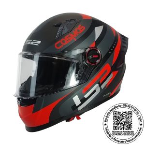 Casco Ls2 Cosmos 816 Modock Rojo/Negro