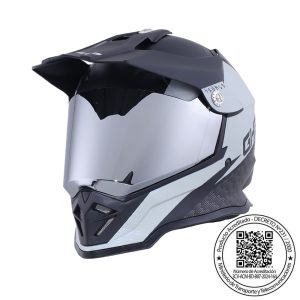 Casco Ghb 819-7 Squalo negro/gris mica  iridium silver