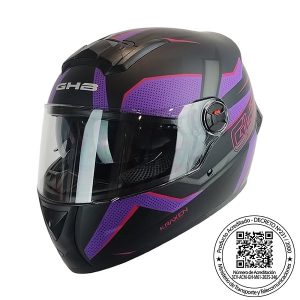 Casco Ghb M-61 Kraxen morado/negro