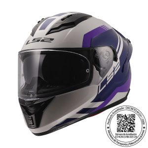 Casco Ls2 FF806 Fusión Blure Perla Blanco/Mora